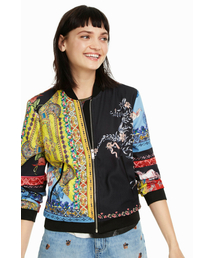 Desigual | 「Desigual/デシグアル」 総柄プリントブルゾン(リブ衿)(ブルゾン)