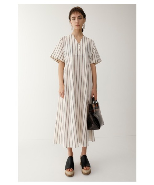 MOUSSY(マウジー)の「WAIST SHIRRING OP(ワンピース・レディース・ブラウン系その他/オレンジ/ライトブラック・FREE)」の3枚目の写真