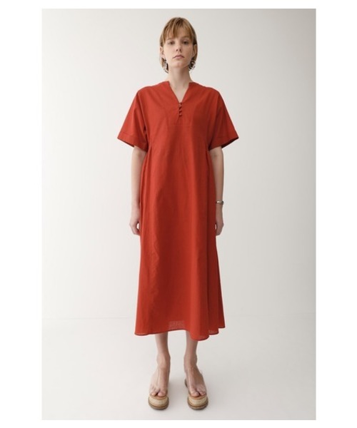MOUSSY(マウジー)の「WAIST SHIRRING OP(ワンピース・レディース・ブラウン系その他/オレンジ/ライトブラック・FREE)」の1枚目の写真