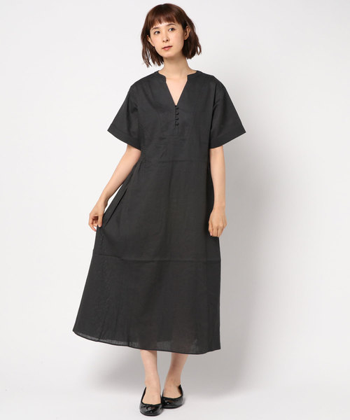 MOUSSY(マウジー)の「WAIST SHIRRING OP(ワンピース・レディース・ブラウン系その他/オレンジ/ライトブラック・FREE)」の6枚目の写真