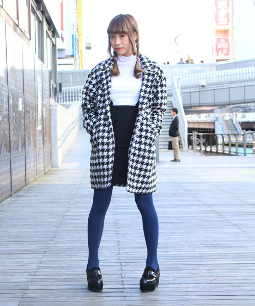 WEGO（ウィゴー）の「WEGO/千鳥柄チェスターコート（ステンカラーコート・レディース・その他1・FREE）」の13枚目の写真