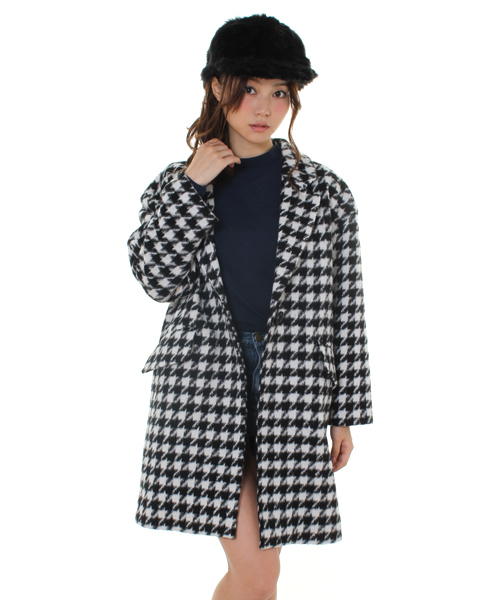 WEGO（ウィゴー）の「WEGO/千鳥柄チェスターコート（ステンカラーコート・レディース・その他1・FREE）」の11枚目の写真