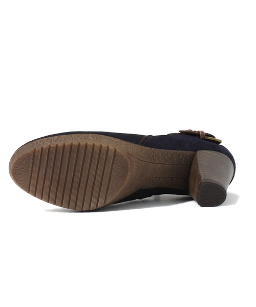 Soareak（ソアリーク）の「【Gianni Zenna】 バックダブルベルトブーティ（ブーティ・レディース・ネイビー/ブラウン・36/38/37）」の4枚目の写真