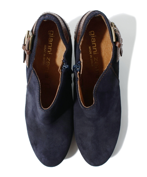 Soareak（ソアリーク）の「【Gianni Zenna】 バックダブルベルトブーティ（ブーティ・レディース・ネイビー/ブラウン・36/38/37）」の11枚目の写真