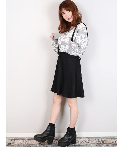 dazzlin（ダズリン）の「サス付フレアスカート（スカート・レディース・ブラック/ベージュ/ボルドー・SMALL/MEDIUM）」の16枚目の写真