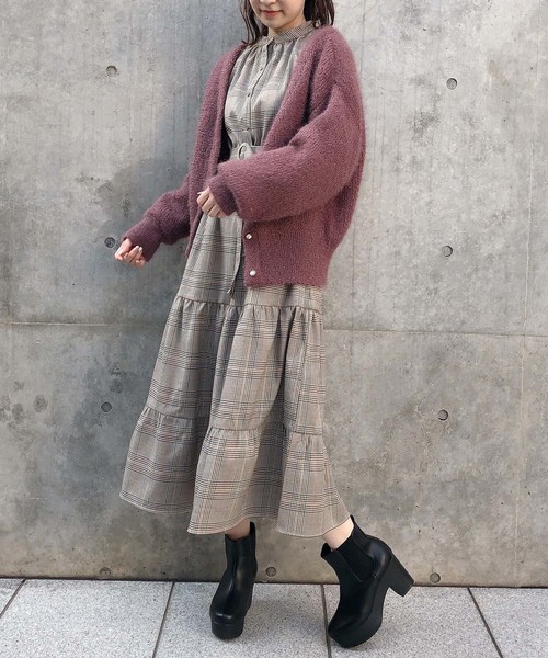 one after another NICE CLAUP（ワンアフターアナザーナイスクラップ）の「【ZOZO限定】スタンドカラーティアードロングワンピース（ワンピース・レディース・ブラック系その他/ブラウン系その他/ベージュ系その他/その他/モカ・FREE）」の20枚目の写真