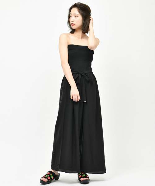 可愛いクリスマスツリーやギフトが 2wayワイドパンツ ベアトップオールインワンサロペット サロペット オーバーオール Vehicleadminservices Com