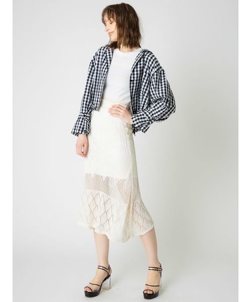 dazzlin（ダズリン）の「カギバリクロシェレースマキシスカート【かぎ針編み】（スカート・レディース・ブラック/ベージュ/グレー/オフホワイト・FREE）」の19枚目の写真