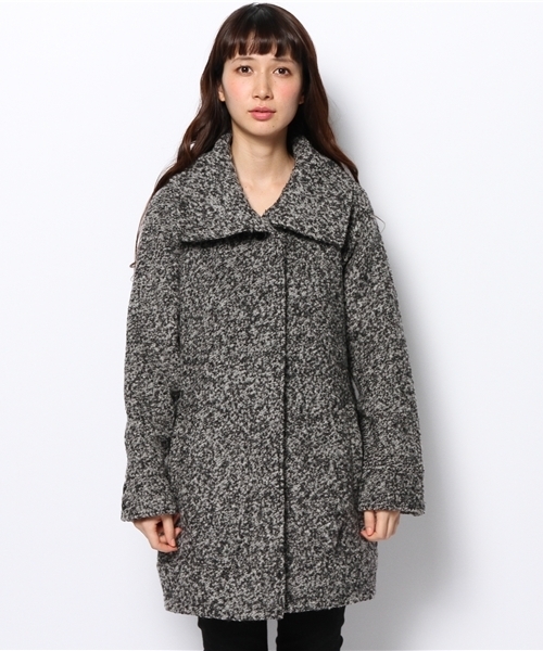 DISCOAT（ディスコート）の「【Discoat】千鳥柄ブルゾン風コート（その他アウター・レディース・ホワイト系その他/チャコールグレー/ベージュ系その他・LARGE/MEDIUM）」の5枚目の写真