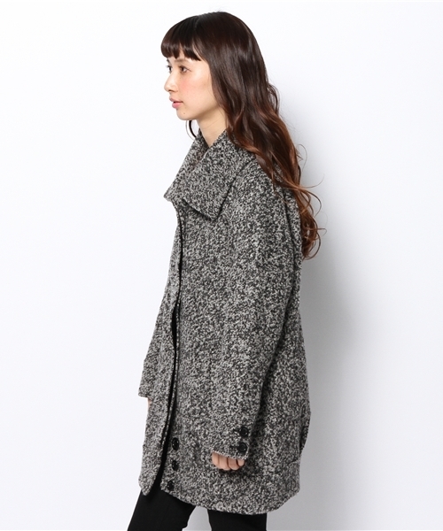 DISCOAT（ディスコート）の「【Discoat】千鳥柄ブルゾン風コート（その他アウター・レディース・ホワイト系その他/チャコールグレー/ベージュ系その他・LARGE/MEDIUM）」の6枚目の写真