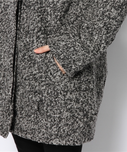 DISCOAT（ディスコート）の「【Discoat】千鳥柄ブルゾン風コート（その他アウター・レディース・ホワイト系その他/チャコールグレー/ベージュ系その他・LARGE/MEDIUM）」の10枚目の写真