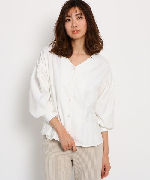 Ozoc オゾック の 洗える ウエストタックブラウス シャツ ブラウス Wear