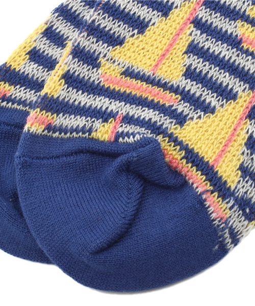 BEAMS BOY(ビームスボーイ)の「BEAMS BOY / ヨット ジャカード クルー(ソックス/靴下・レディース・レッド/オレンジ/ブルー・ONE SIZE)」の5枚目の写真