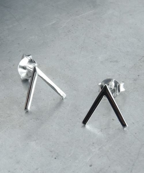 TONE SELECT GOODS(トーンセレクトグッズ)の「【925 SILVER ACC】VラインピアスSV925(OG)(ピアス(両耳用)・レディース・シルバー/ゴールド・FREE)」の1枚目の写真