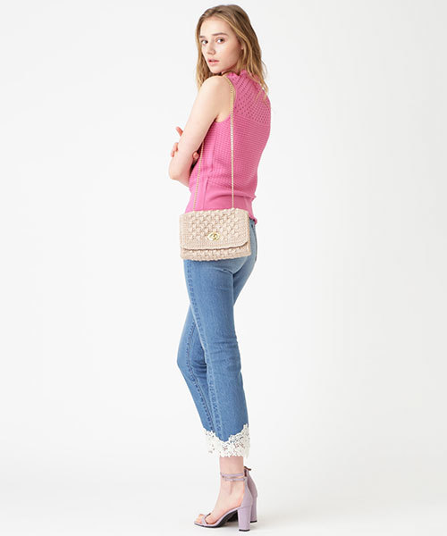 JILL STUART(ジルスチュアート)の「クロッシェバッグ(トートバッグ・レディース・ベージュ・フリ-)」の10枚目の写真