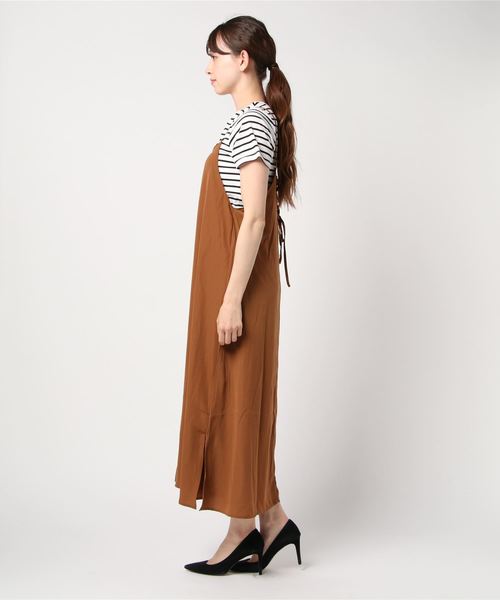 VENCEEXCHANGE(ヴァンスエクスチェンジ)の「Tシャツ*キャミワンピースセット(ワンピース・レディース・ブラック/ライトカーキ/ブラウン・M)」の8枚目の写真