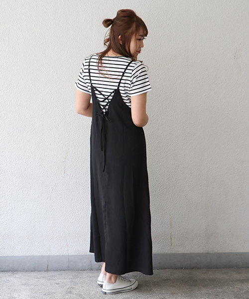 VENCEEXCHANGE(ヴァンスエクスチェンジ)の「Tシャツ*キャミワンピースセット(ワンピース・レディース・ブラック/ライトカーキ/ブラウン・M)」の9枚目の写真