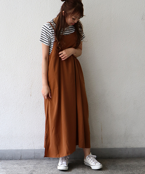 VENCEEXCHANGE(ヴァンスエクスチェンジ)の「Tシャツ*キャミワンピースセット(ワンピース・レディース・ブラック/ライトカーキ/ブラウン・M)」の11枚目の写真