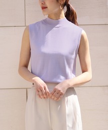 【HERCLOSET】ハイツイストハイネックノースリーブベーシックニット