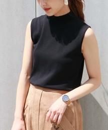 【HERCLOSET】ハイツイストハイネックノースリーブベーシックニット