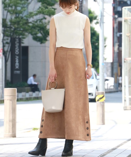 HER CLOSET(ハークローゼット)の「【HERCLOSET】ハイツイストハイネックノースリーブベーシックニット(ニット/セーター・レディース・ブラック/ベージュ/オフホワイト/ブルー/グリーン/テラコッタ/ラベンダー・M)」の14枚目の写真