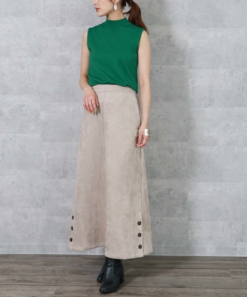 HER CLOSET(ハークローゼット)の「【HERCLOSET】ハイツイストハイネックノースリーブベーシックニット(ニット/セーター・レディース・ブラック/ベージュ/オフホワイト/ブルー/グリーン/テラコッタ/ラベンダー・M)」の22枚目の写真