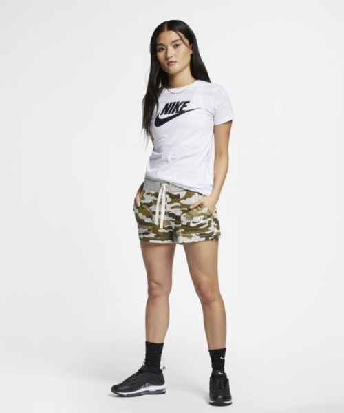 NIKE(ナイキ)の「ナイキ NIKE ウィメンズ エッセンシャル アイコン フューチュラ L/S Tシャツ BV6170(Tシャツ/カットソー・レディース・ブラック/ホワイト/ベビーピンク・S/M/L/XL)」の8枚目の写真