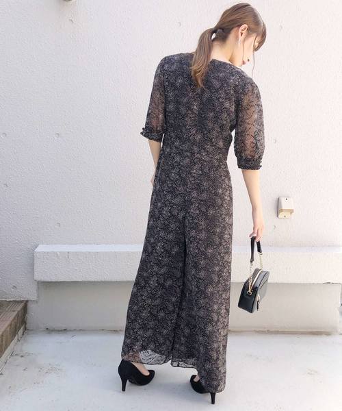 kaene（カエン）の「シフォンジャガードオールインワン（ドレス）」 - WEAR