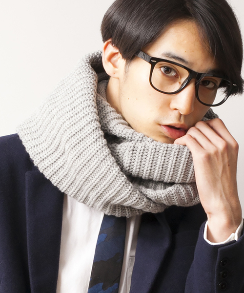 WEGO（ウィゴー）の「WEGO/プレーンボリュームスヌード（ストール/ショール・メンズ・ホワイト/ブラック/グレー/グリーン/ネイビー/マスタード/ワイン・FREE）」の4枚目の写真