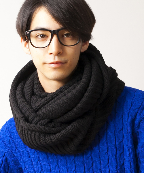 WEGO（ウィゴー）の「WEGO/プレーンボリュームスヌード（ストール/ショール・メンズ・ホワイト/ブラック/グレー/グリーン/ネイビー/マスタード/ワイン・FREE）」の3枚目の写真