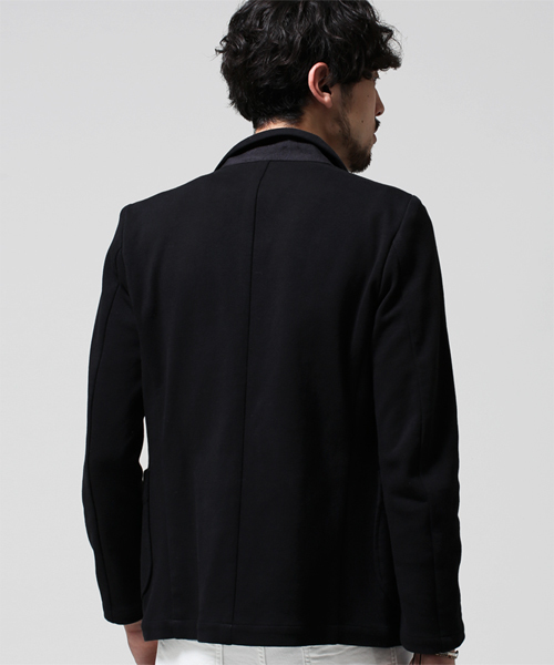NANO universe（ナノユニバース）の「コットンミラノリブラペルJK（テーラードジャケット・メンズ・ブラック/ネイビー・SMALL/LARGE/X-LARGE/MEDIUM）」の12枚目の写真