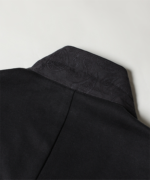 NANO universe（ナノユニバース）の「コットンミラノリブラペルJK（テーラードジャケット・メンズ・ブラック/ネイビー・SMALL/LARGE/X-LARGE/MEDIUM）」の7枚目の写真