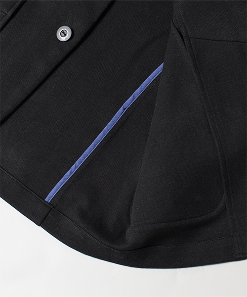 NANO universe（ナノユニバース）の「コットンミラノリブラペルJK（テーラードジャケット・メンズ・ブラック/ネイビー・SMALL/LARGE/X-LARGE/MEDIUM）」の8枚目の写真