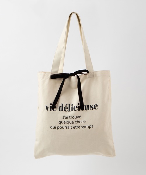 WEGO（ウィゴー）の「WEGO/キャンバスレタリングロゴトートバッグ（トートバッグ・レディース・ホワイト系その他・FREE）」の9枚目の写真