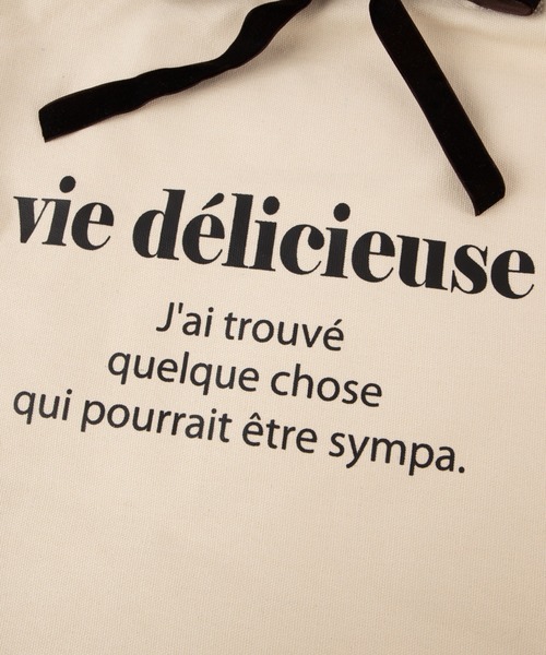 WEGO（ウィゴー）の「WEGO/キャンバスレタリングロゴトートバッグ（トートバッグ・レディース・ホワイト系その他・FREE）」の4枚目の写真