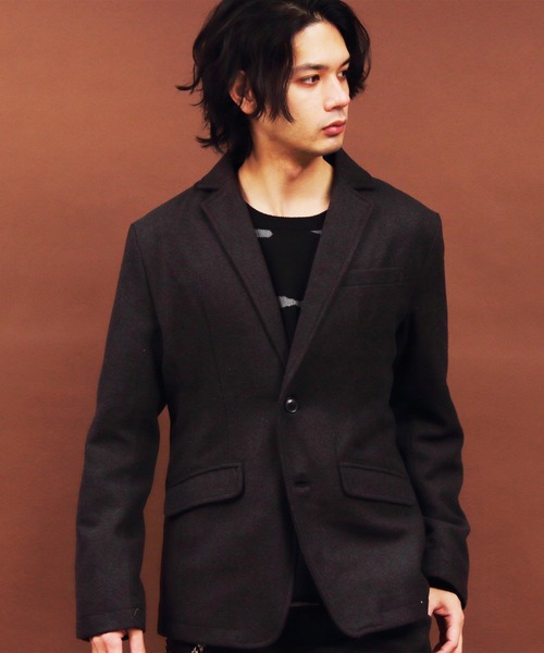 8(eight)(エイト)の「メルトン生地テーラードジャケット(テーラードジャケット・メンズ・チャコールグレー/ブラック/ネイビー/その他1/その他2/ライトベージュ・MEDIUM/LARGE/X-LARGE)」の3枚目の写真