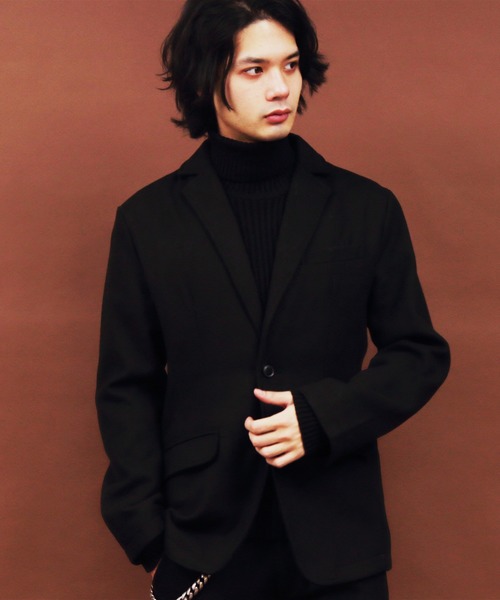 8(eight)(エイト)の「メルトン生地テーラードジャケット(テーラードジャケット・メンズ・チャコールグレー/ブラック/ネイビー/その他1/その他2/ライトベージュ・MEDIUM/LARGE/X-LARGE)」の2枚目の写真