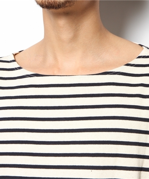 And A（アンドエー）の「French BIG L/S T (LABRAT)（Tシャツ/カットソー・メンズ・ホワイト/ネイビー・SMALL/MEDIUM）」の4枚目の写真