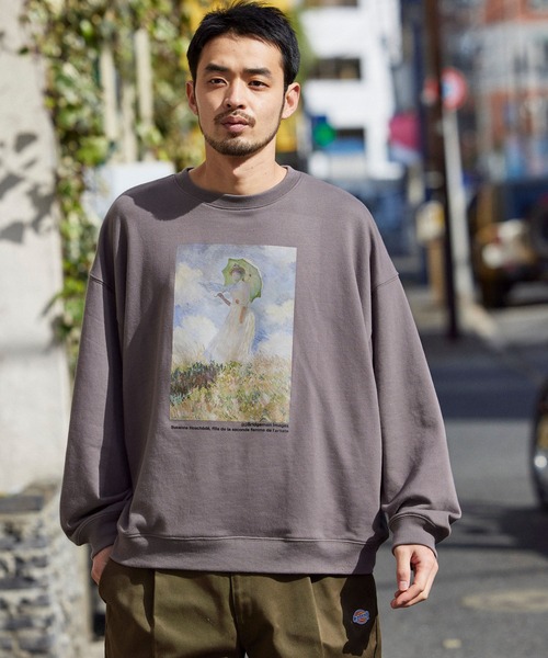 別注プリントART ビッグシルエット プルオーバー スウェット