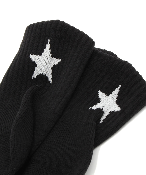 WEGO(ウィゴー)の「WEGO/ワンスターソックス(ソックス/靴下・メンズ・ホワイト/ブラック・FREE)」の4枚目の写真