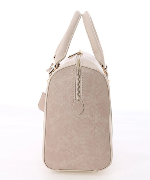 LIPSERVICE（リップサービス）の「パイソンベルトボストンバッグ（ボストンバッグ・レディース・ブラック/ピンクベージュ・FREE）」の3枚目の写真