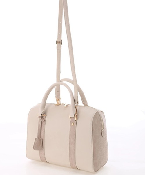 LIPSERVICE（リップサービス）の「パイソンベルトボストンバッグ（ボストンバッグ・レディース・ブラック/ピンクベージュ・FREE）」の7枚目の写真