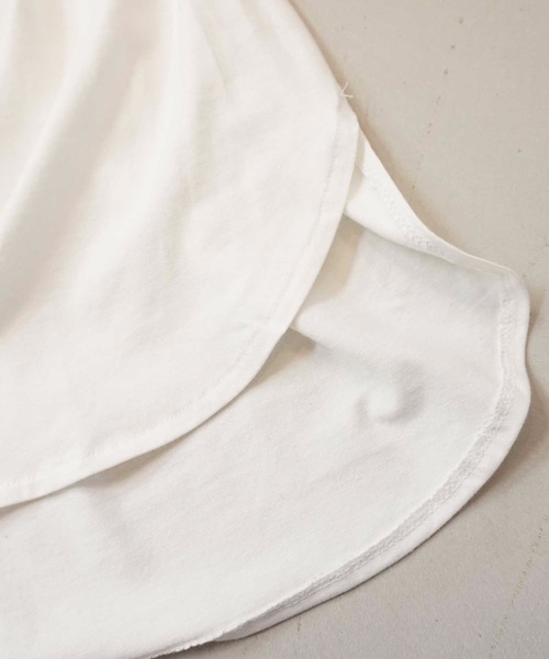 M y u（ミュー）の「ロング丈シャツデザインカット（Tシャツ/カットソー・レディース・ホワイト・MEDIUM）」の10枚目の写真