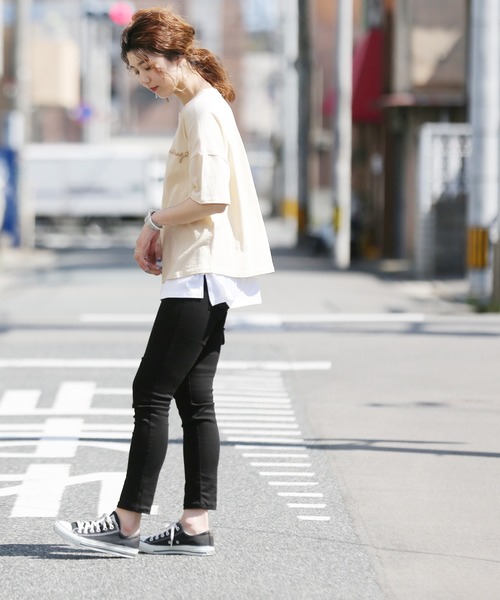 reca（レカ）の「筆記体刺繍半袖 ロゴT（Tシャツ/カットソー・レディース・ホワイト/ブラック/アイボリー/グリーン系その他・FREE）」の20枚目の写真