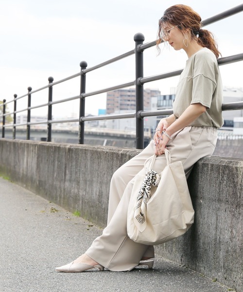 reca（レカ）の「筆記体刺繍半袖 ロゴT（Tシャツ/カットソー・レディース・ホワイト/ブラック/アイボリー/グリーン系その他・FREE）」の19枚目の写真