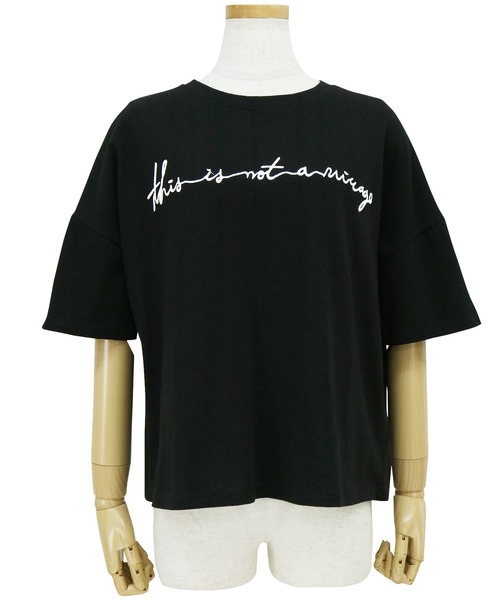 reca（レカ）の「筆記体刺繍半袖 ロゴT（Tシャツ/カットソー・レディース・ホワイト/ブラック/アイボリー/グリーン系その他・FREE）」の15枚目の写真