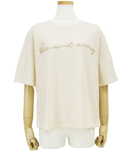 reca（レカ）の「筆記体刺繍半袖 ロゴT（Tシャツ/カットソー・レディース・ホワイト/ブラック/アイボリー/グリーン系その他・FREE）」の14枚目の写真