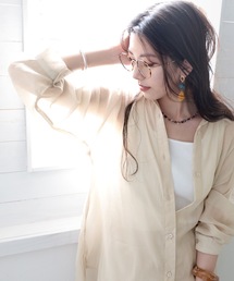 classicalelf | 上品な光沢感。シアービッグシャツ(長袖)(シャツ/ブラウス)