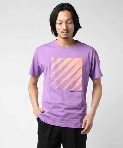 New Balance ニューバランス Mオプティクスss Tシャツ Mtnvi Nvi バイオレット