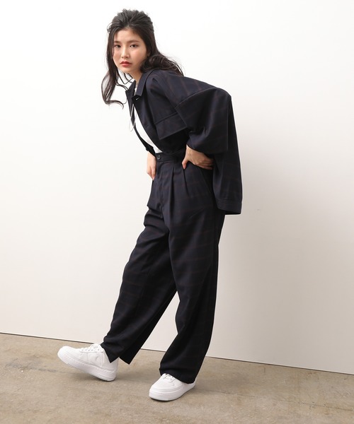 JUNRED（ジュンレッド）の「ミドルスリーブチェックＣＰＯ（シャツ/ブラウス・メンズ・ベージュ/ネイビー・S/M/L）」の9枚目の写真